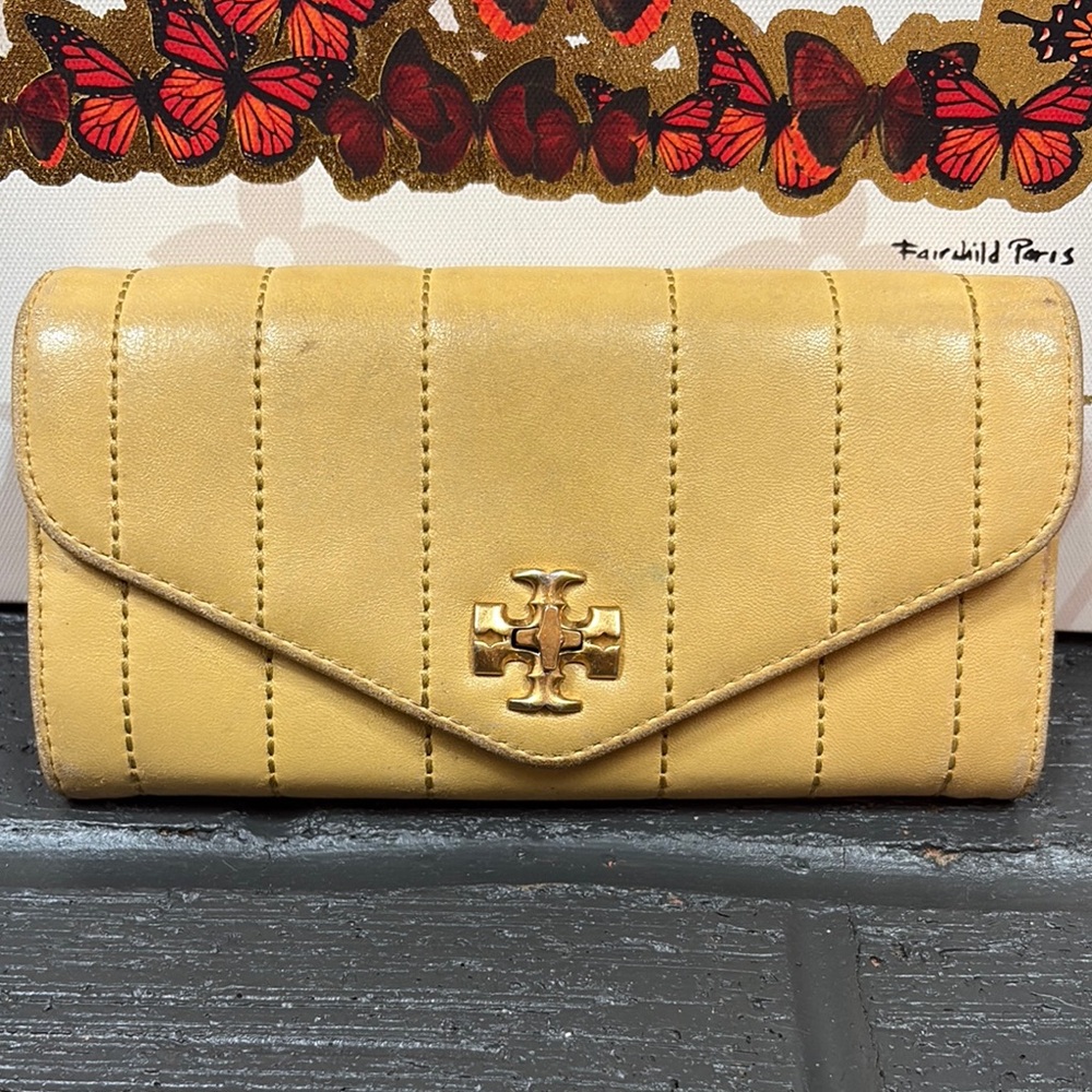 Tory Burch Kira Leather Envelope Wallet